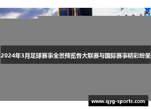 2024年3月足球赛事全景预览各大联赛与国际赛事精彩纷呈